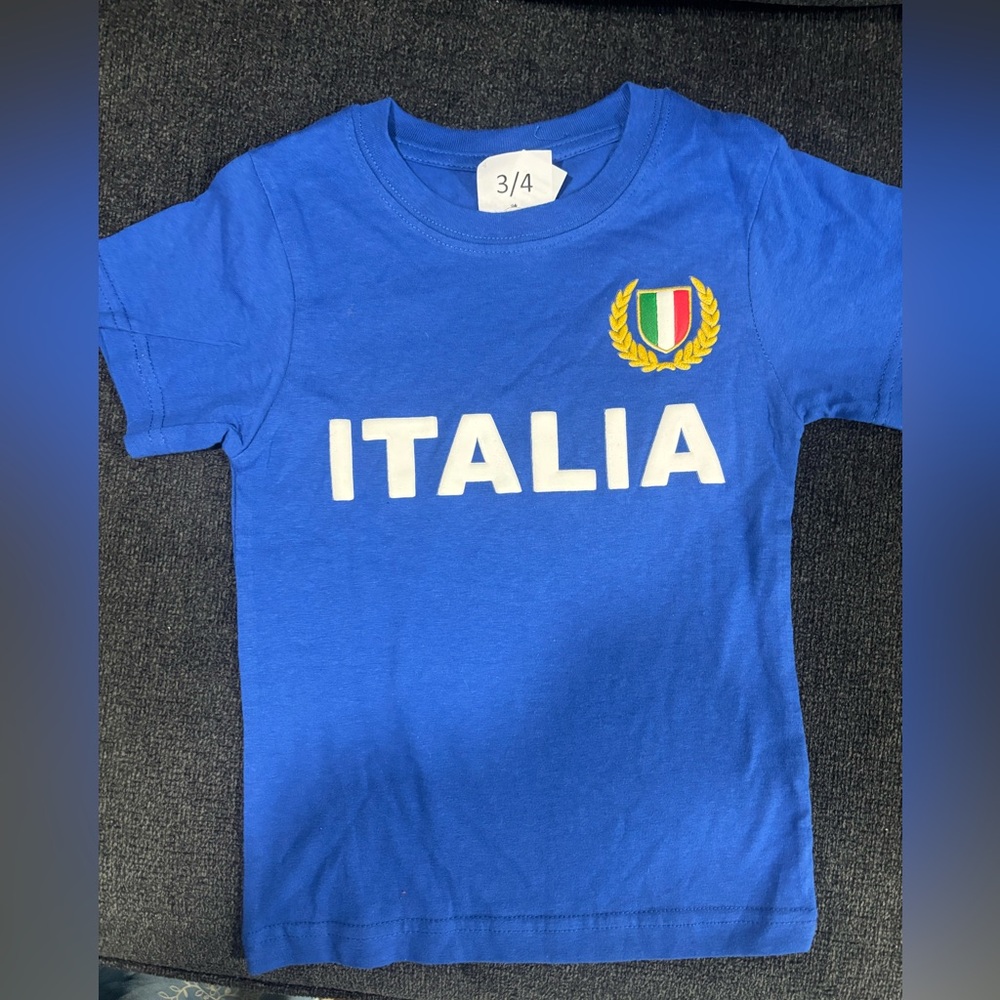 Blue Italia Kids T-Shirt, Size 3/4